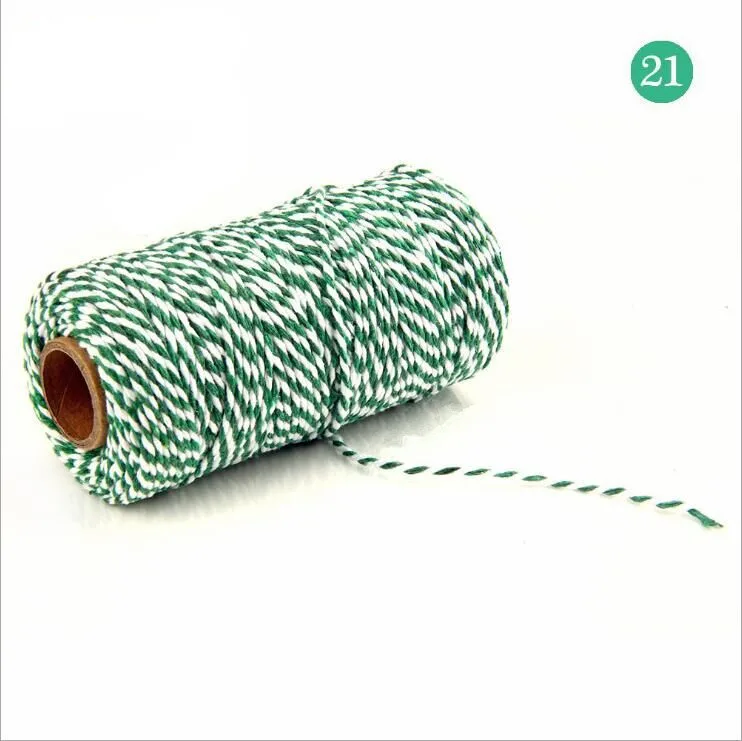 FISHWAVES 100 м/рулон 2Ply Хлопок Bakers шпагат, веревка шнур деревенская страна ремесло DIY ручной работы украшения на подарочную коробку текстильная лента