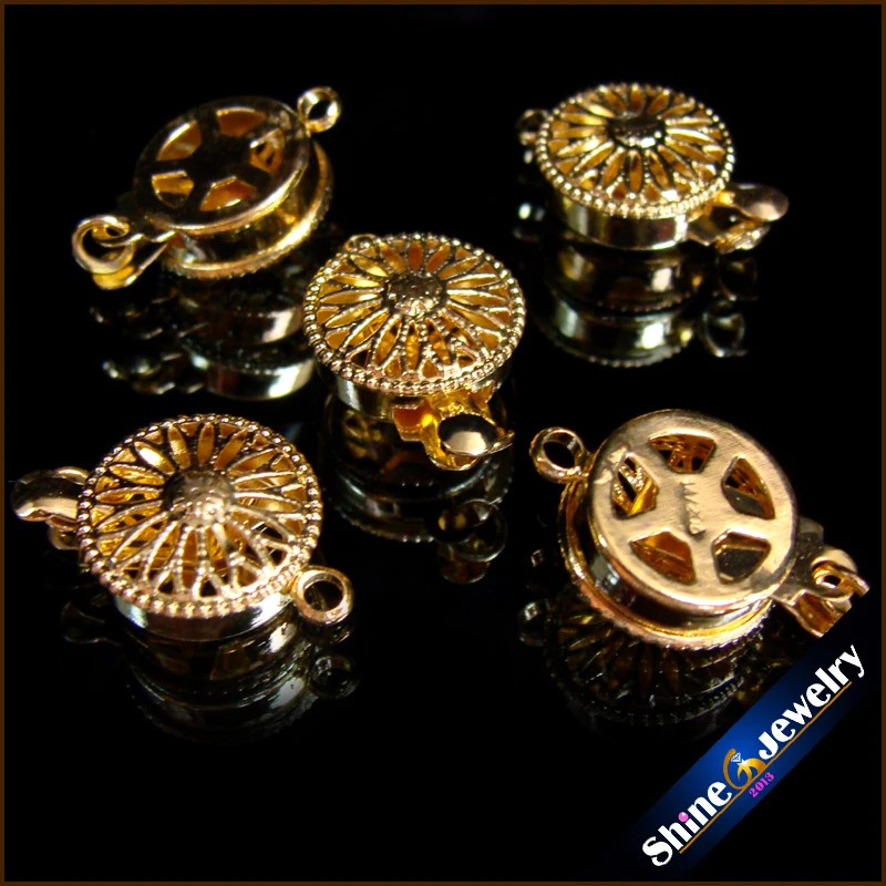 Застежка для ювелирных изделий с серебряным покрытием/желтым золотом