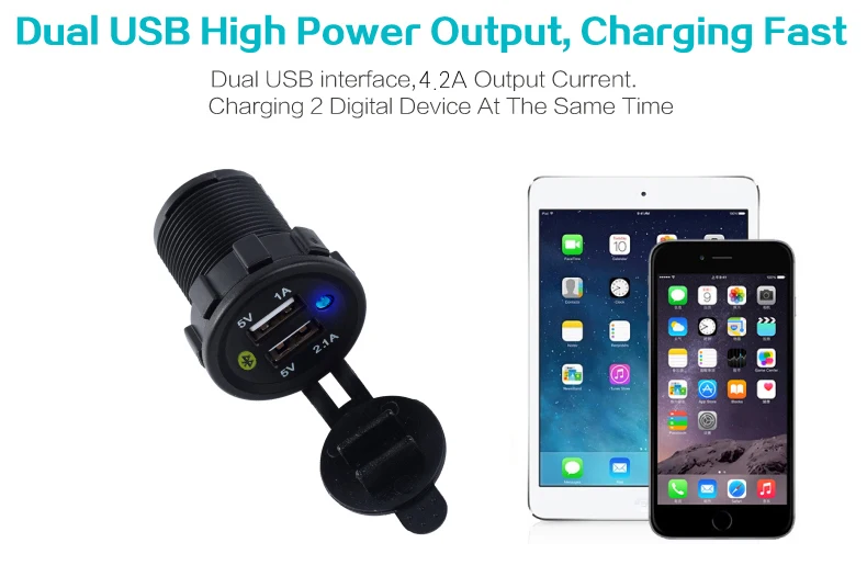 Android Cube быстрое зарядное устройство 4.2a Dual Usb Автомобильное зарядное устройство с парковкой 2 порта 12 24 В Автомобильное зарядное устройство для сотового телефона USB адаптер