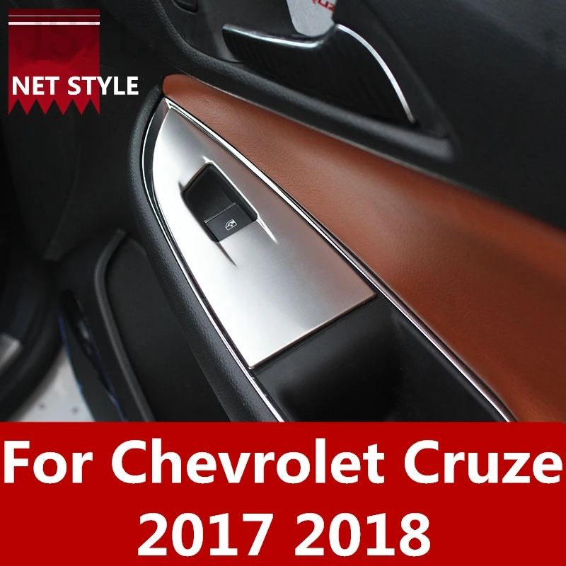 4 шт. кнопки для подлокотников и окон Chevrolet Cruze 2017 2018|Хромирование| |