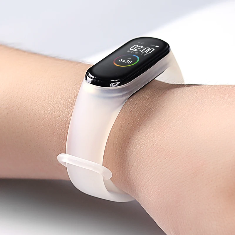 Прозрачный ремешок для часов для xiaomi mi band 4 сменный ремешок mi Band 3 силиконовый браслет mi band 4 NFC Сменные аксессуары