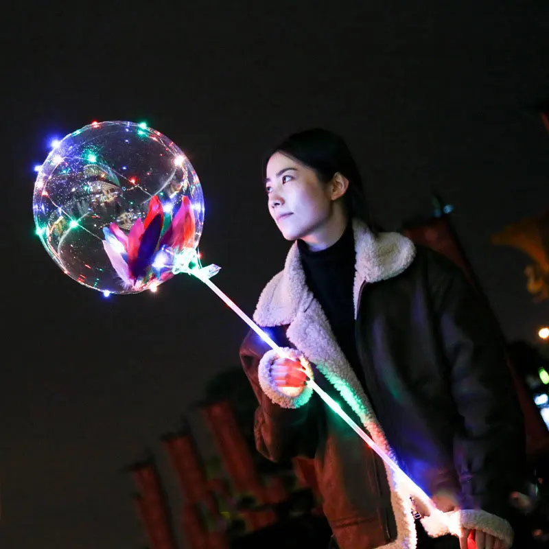 5 шт. Романтический Батарея питание бобо мяч огни 18 дюймов Bubble шар светодиодный