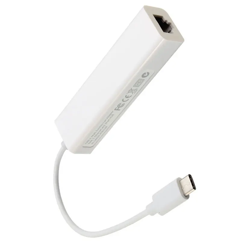 Новинка 3 порта USB Type-C 3. Хаб для быстрой сети Ethernet + 2 0 100 Мб RJ45 LAN адаптер Проводная