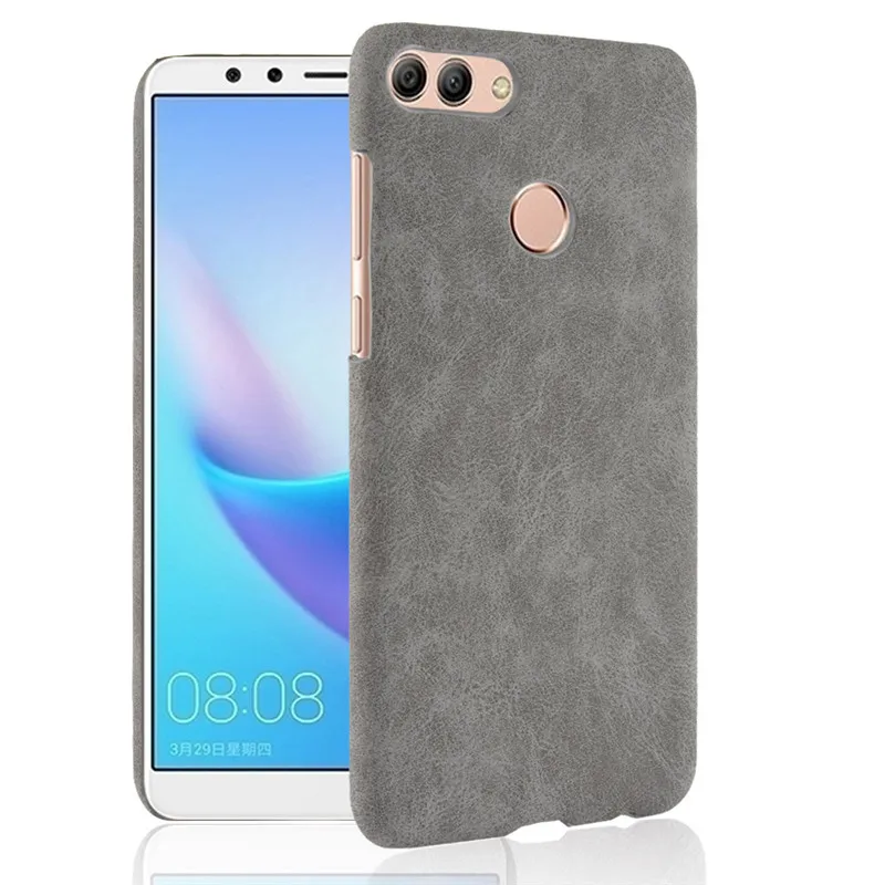 For Huawei Y9 2018 Case PU Leather Hard Plastic Back Cover Phone Y 9 FLA-LX1 |