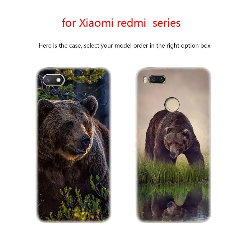 Чехол аниме для Xiaomi Mi 10 8 A2 A3 CC9 Lite 9 Note Pro a1 a2 5x 6x Bear Lion Tiger|Бамперы| |