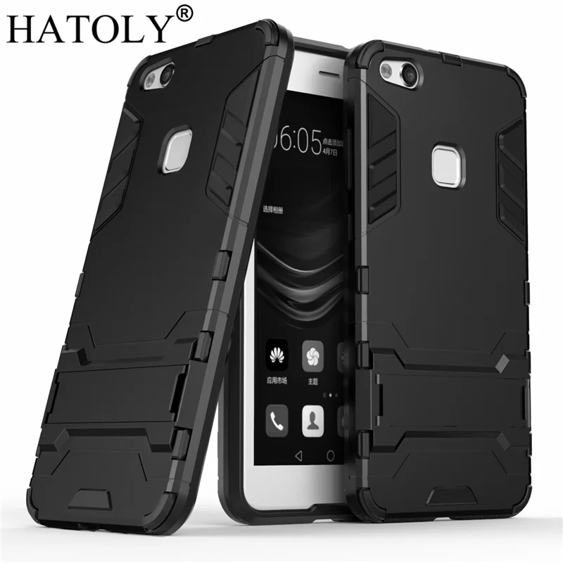 For Huawei P10 Lite Case Rubber Robot Armor Shell Hard PC Back Cover for Protective &lt |