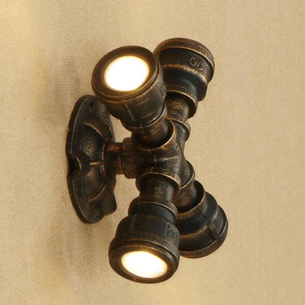 Железная настенная лампа в стиле арт-деко светильник индастриал для загородной