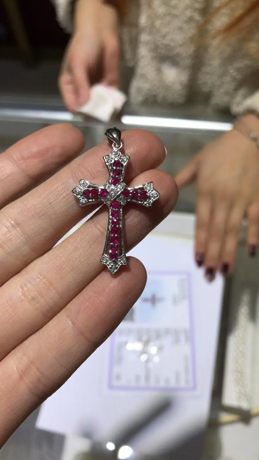 Женский кулон с красным Рубином серебро 925 пробы подарок на свадьбу|jewelry pendant|jewelry