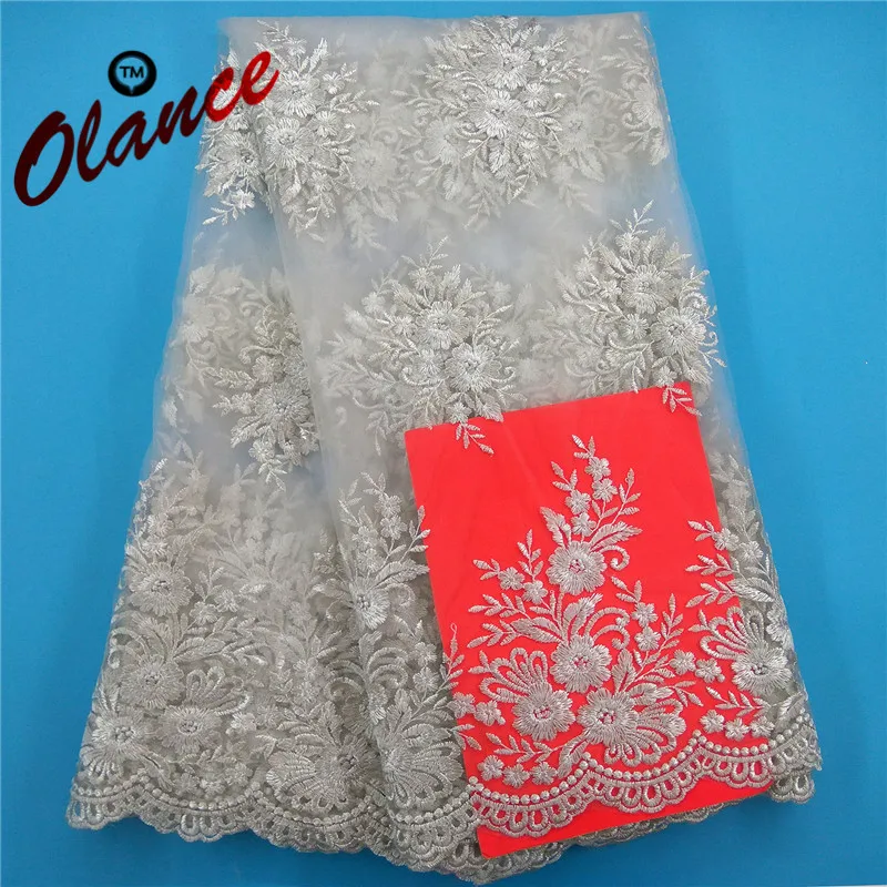 

Big clearance sale pure color nice flowers design French Net Lace Dress Fabric FC26 Free Shipping Cheap Price Tulle Lace Fabric