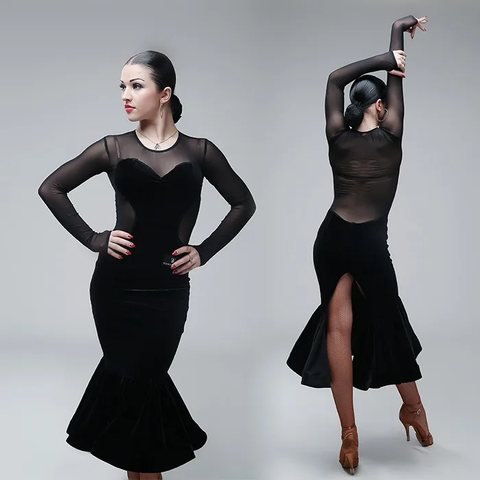 Женское платье для латиноамериканских танцев танцевальные костюмы женщин