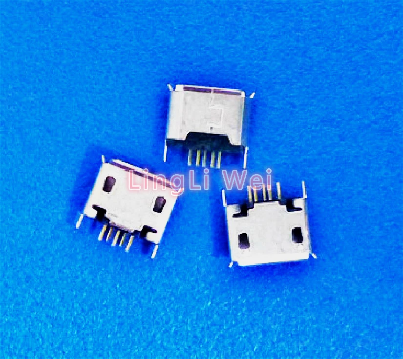 100 шт. вертикальное MICRO mini USB 5pin гнездо 180 градусов jack 5P прямое подключение разъем