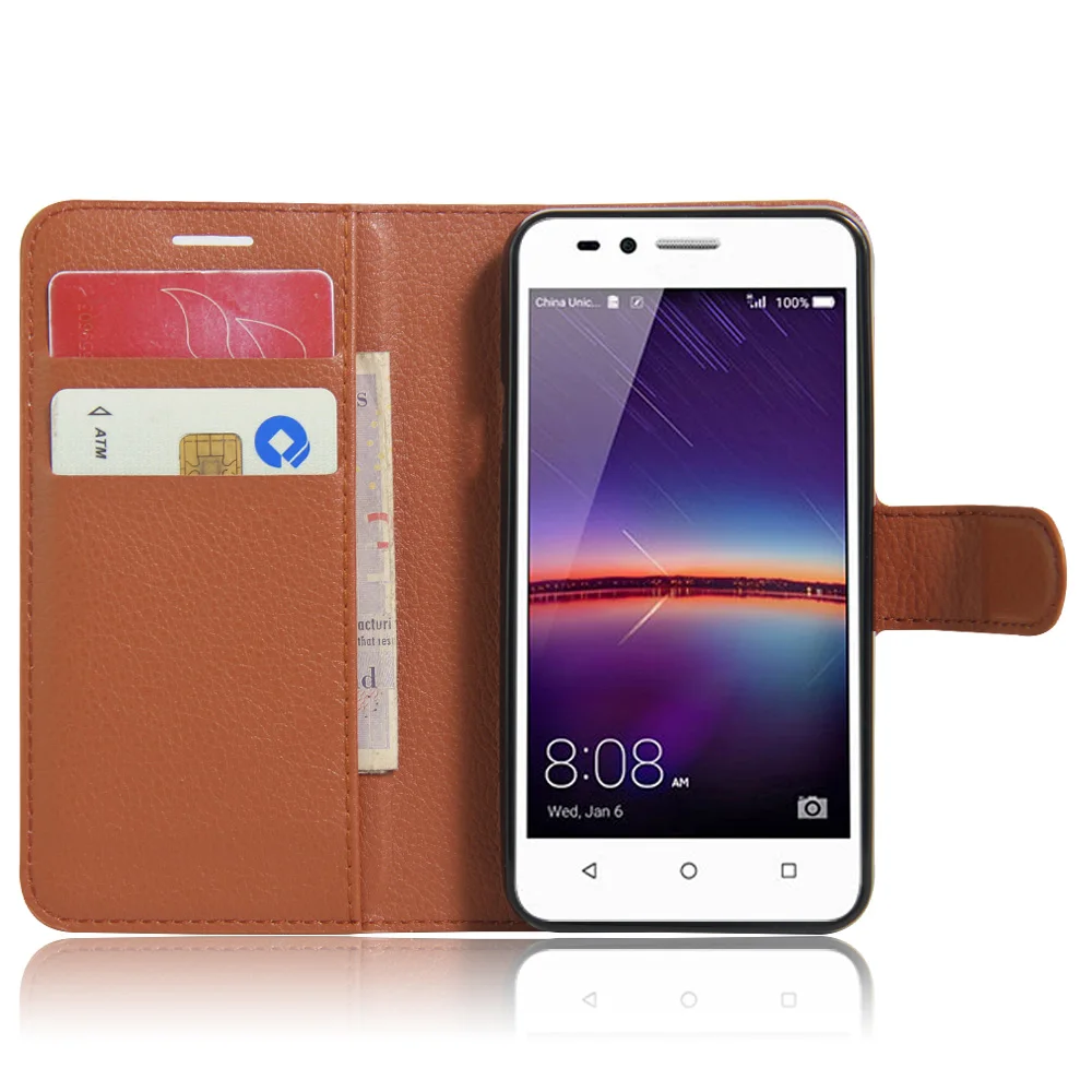 Для huawei Lua L21 Чехол кошелек Обложка на заднюю панель из искусственной кожи чехол