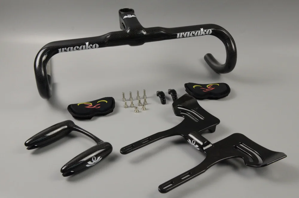 Продажа Wacako полностью углеродное волокно, дорожный руль для велосипеда, интегрированный руль с 28,6 мм стержнем, углеродный руль для шоссейного велос...