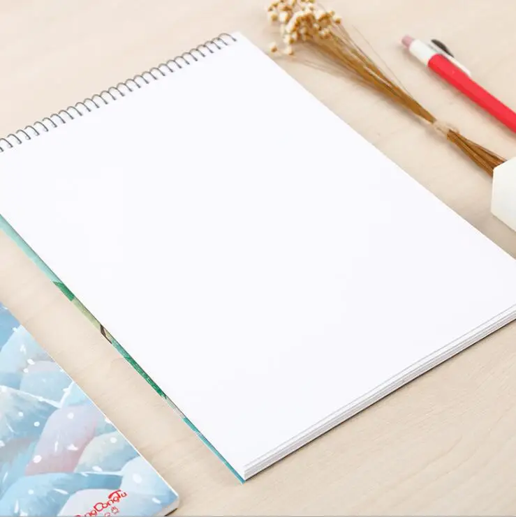 

Dilosbu 1pc Brid Spiral Notebook A4 Sketchbook School Supply Paper Watercolor Crayon Sketch Book kawaii Students Graduation Gift