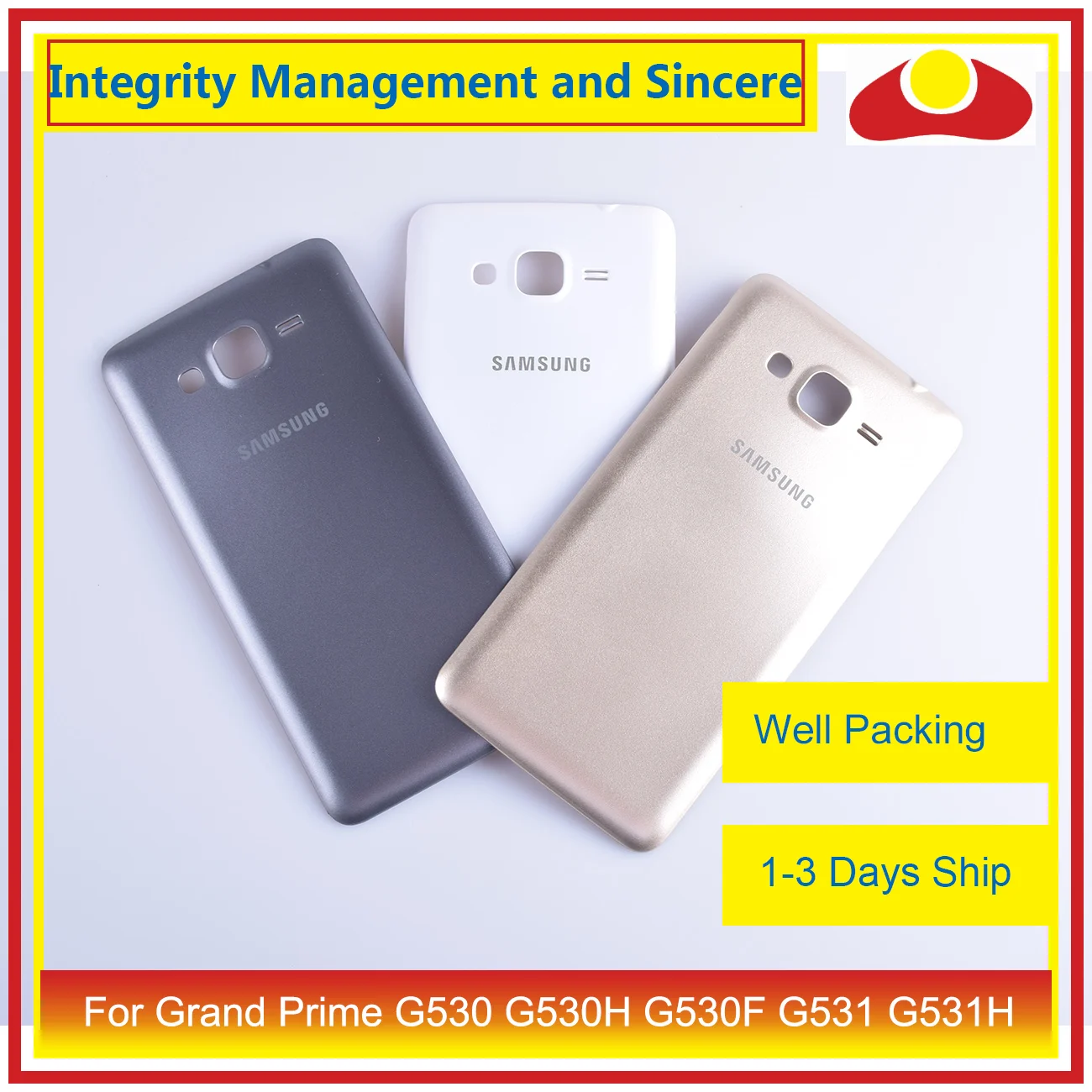 10 шт./партия для samsung Galaxy Grand Prime G530 G530H G530F G531 G531F корпус батарейного отсека задняя крышка корпуса Корпус Корпуса