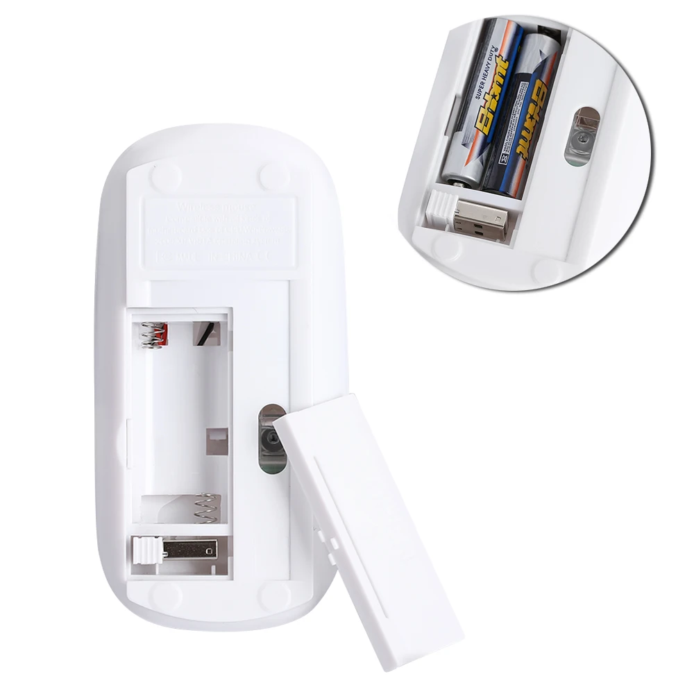 Ультра тонкая оптическая беспроводная мышь Мыши 2,4 ГГц с USB Приемником Для ноутбука ПК MacBook