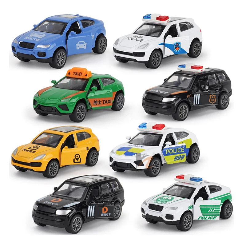 4 шт./лот детская модель игрушечного автомобиля такси литья под давлением