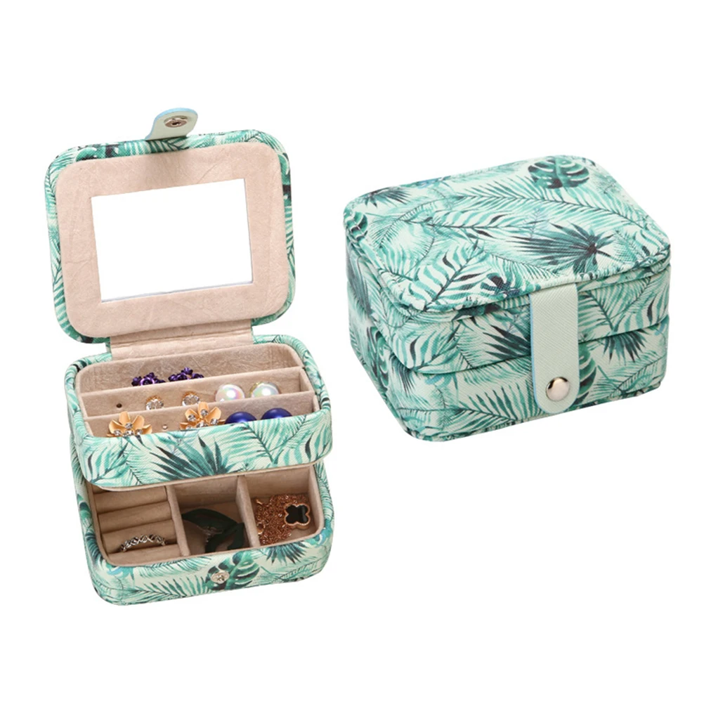 Jewelry Box Two-Layer PU Travel Organizer Display Storage Case for Rings Earrings Necklace | Дом и сад