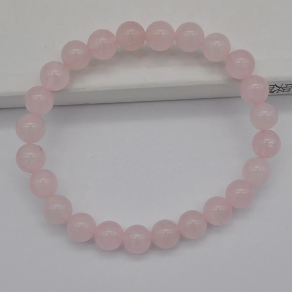 Браслет G565 8 мм розовый Круглый с кристаллами|gem bracelet|bracelet jewelrybracelet bracelet |