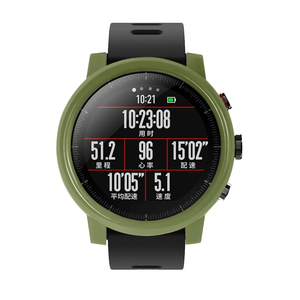 Для Xiaomi Huami Amazfit Stratos 2/2S тонкая цветная рамка чехол для ПК Защитный 2 Смарт-часы |