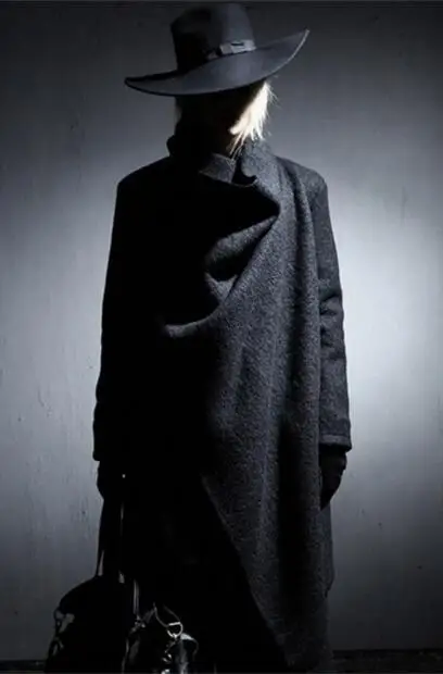 

Mens Trench Coat 2020 Spring and autumn new men's Paris catwalk woolen coat cloak coat long cardigan nightclub mainstream