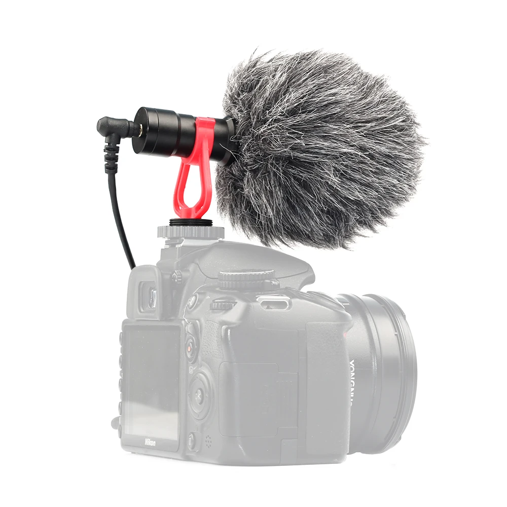 Профессиональный кардиоидный микрофон Запись микрофон камера видео для DSLR видеокамеры и смартфон поставляется с TRRS& TRS кабель
