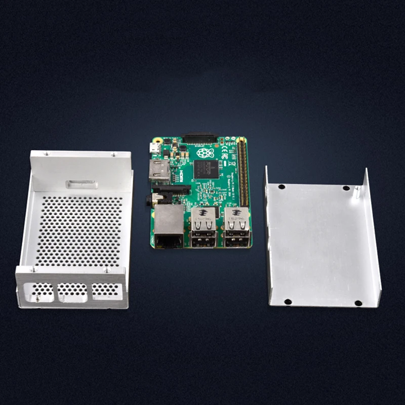 Металлический корпус Raspberry Pi 3 алюминиевый корпус для RPI 3 Модель B Совместимость с Raspberry Pi 3 Model B+ черный серебристый чехол