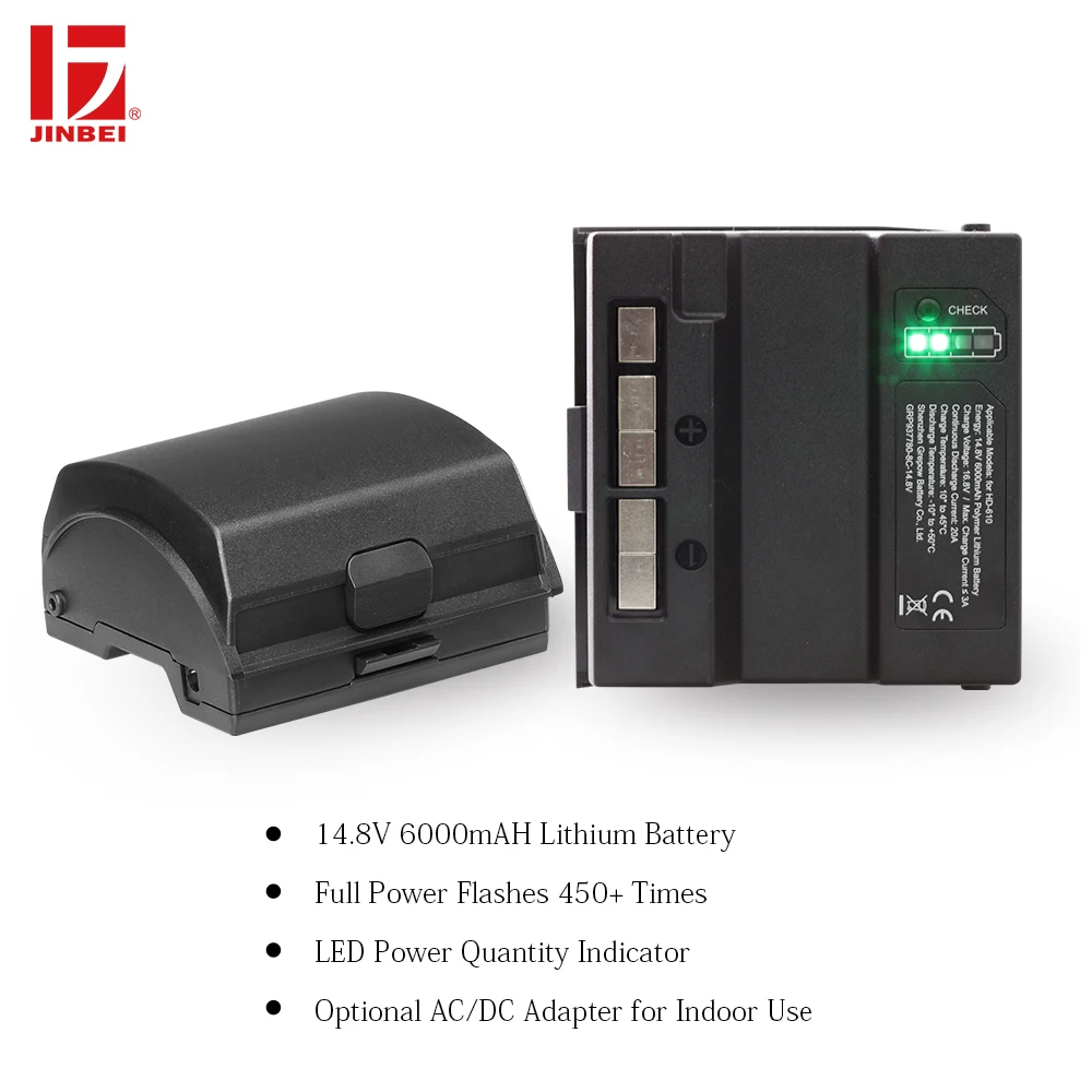JINBEI HD-610 600Ws Внешняя батарея HSS Flash Kit Питание от батареи ttl стробоскоп светильник для фотографии светильник ing с TR-Q7 триггером