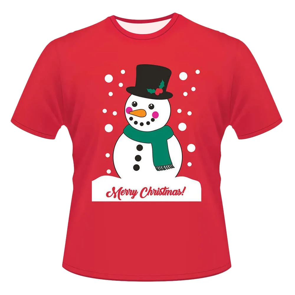 Мужская и Женская рождественская футболка унисекс с принтом вечерние