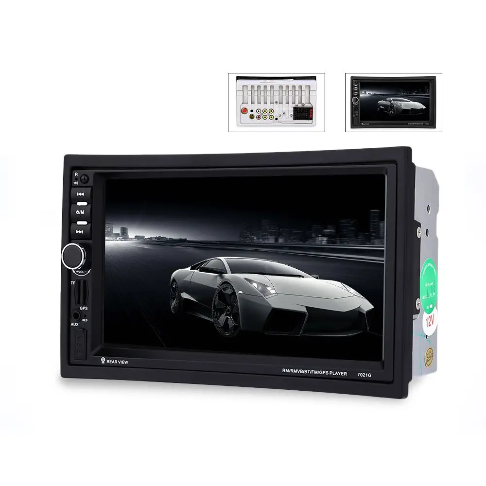 7021G 7 inch 2 Din Car TFT MP5 Bluetooth Multimedia Player With GPS+Southeast Asia Map FM Stereo Radio Video | Автомобили и