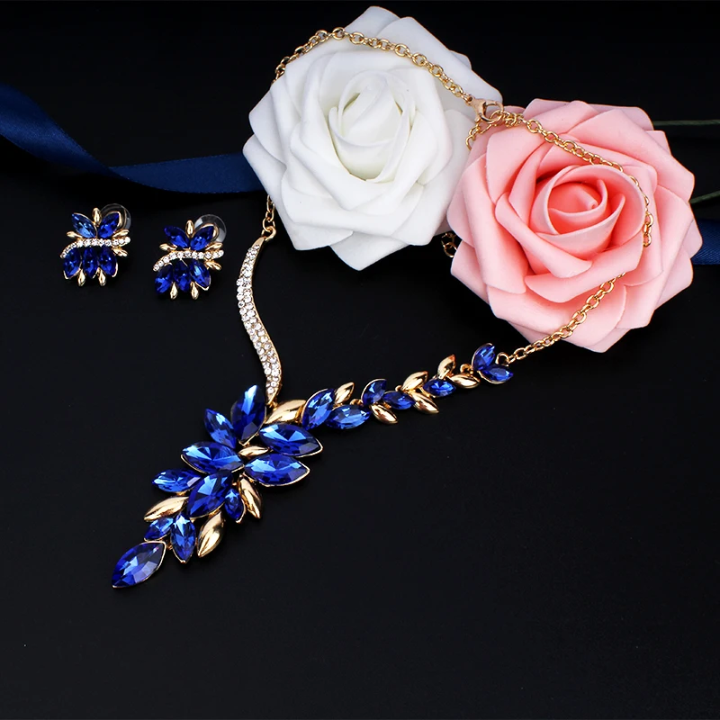 jiayijiaduo Bridal Jewellery Sets for Women Wedding Crystal Necklaces Earrings Dresses Accessories Gifts new | Украшения и
