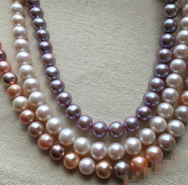 Натуральные пресноводной воды 10 11 мм круглые жемчужные шарики полуфабрикаты|round