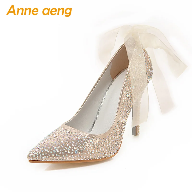 Женские туфли лодочки шикарные свадебные на высоком тонком каблуке элегантные