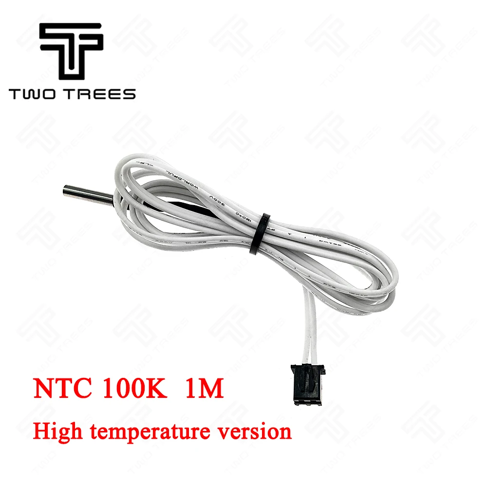 5 шт./лот 100K Ом NTC 1 м/2 м линия 3950 Термисторы датчики с кабелем 3D печать часть температура часть белый аксессуары 1 м 2 м Длина
