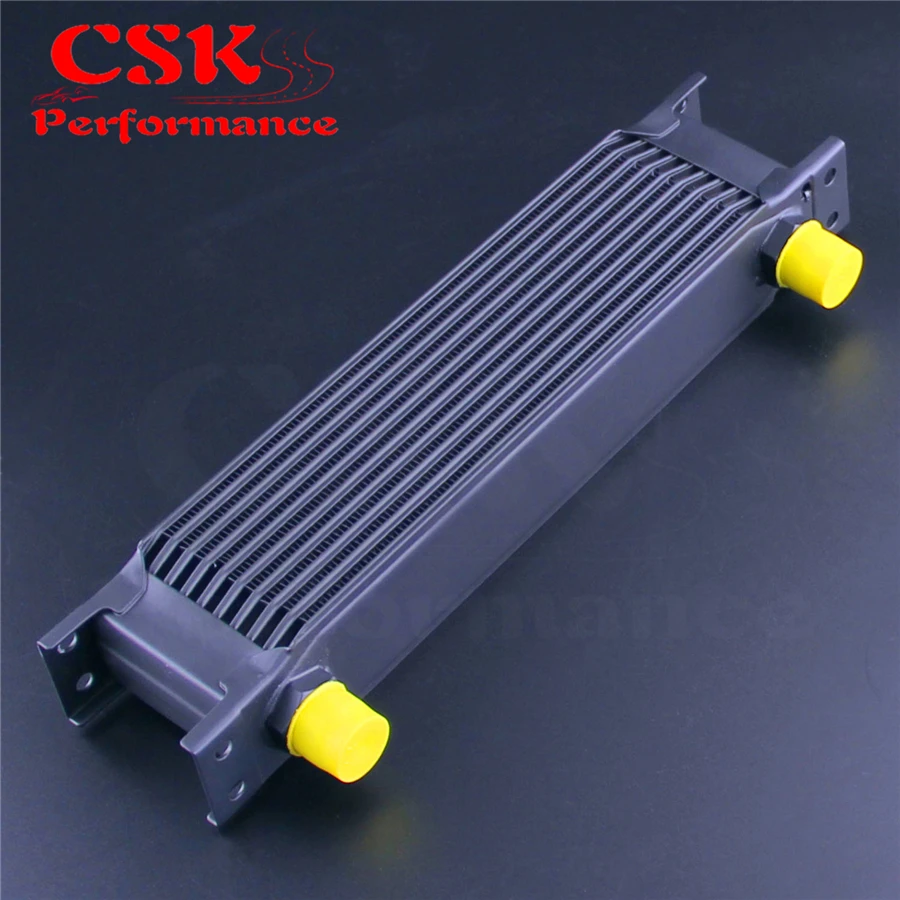 AN10 Universal Aluminum Engine Transmission 10 Row 248mm Oil Cooler Mocal Type Black |