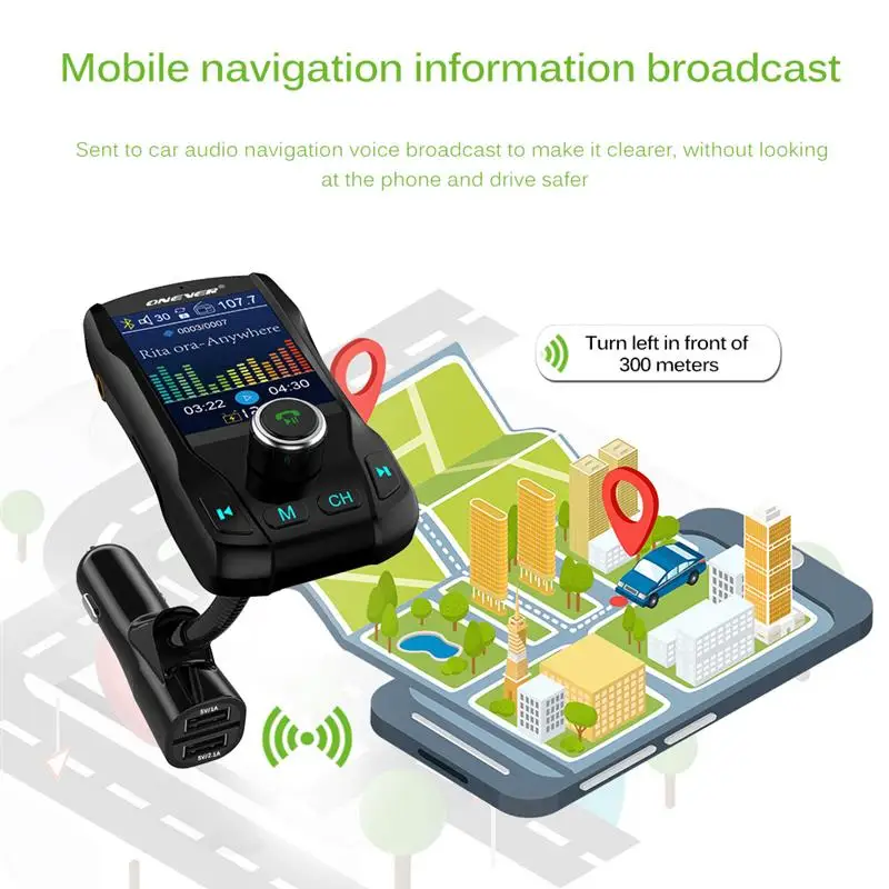 Fm передатчик Bluetooth Автомобильный MP3 плеер fm модулятор с поддержкой USB флеш
