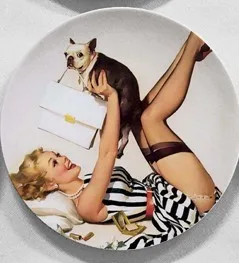 II Гил элвгрен pin-up девушки эротические постеры настенная подвесная декоративная тарелка художественное керамическое ремесло фоновое украшение Ренессанс - Цвет: II