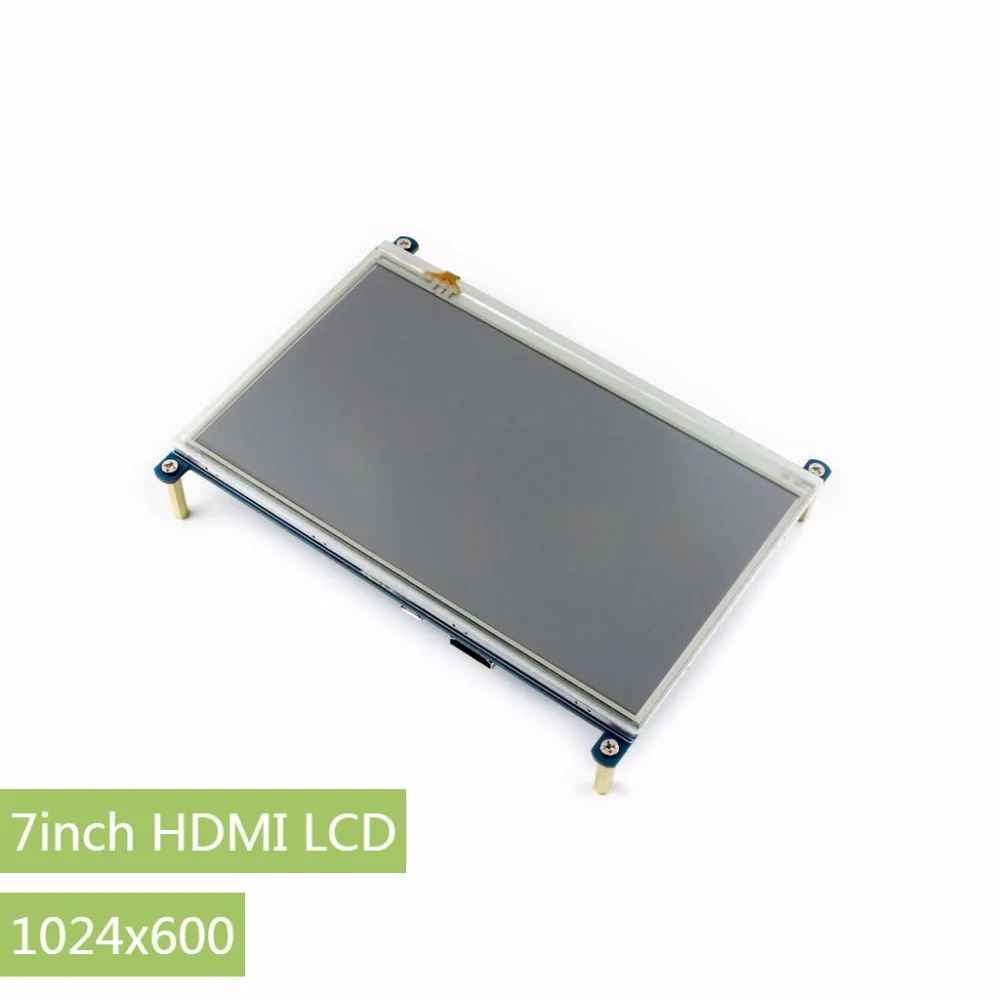 Waveshare 7 дюймовый HDMI ЖК-дисплей 1024*600 резистивный сенсорный экран Экран Дисплей
