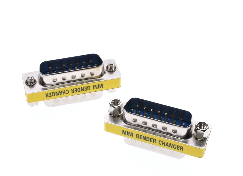 DB15 MINI Gender Changer адаптер RS232 Com D Sub для мужчин и женщин штепсельный разъем vga