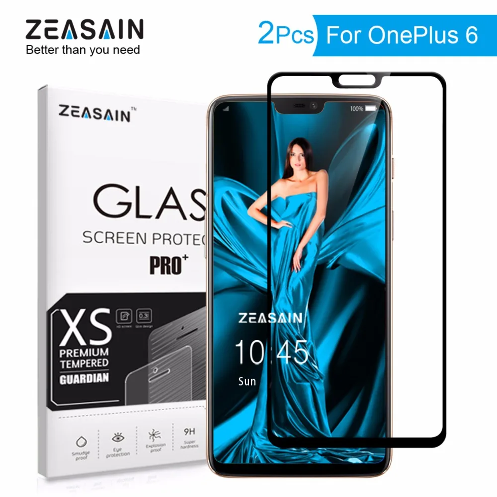 2 упаковки Оригинальная защитная пленка ZEASAIN для OnePlus 6 One Plus OnePlus6 1 + полное