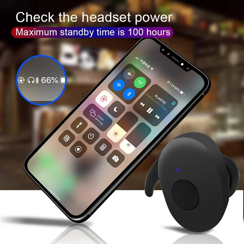TWS беспроводные Bluetooth наушники, беспроводные наушники, гарнитура, стерео спортивные наушники с микрофоном для iPhone Andorid phone
