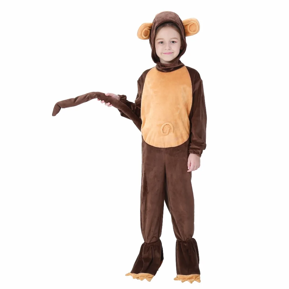 Halloween Carnival Costumes children monkey costumes animal play cosplay Costume for Boys and Girls Warm Thick |