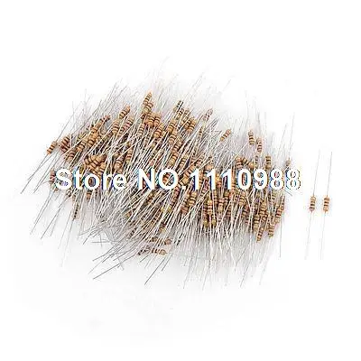 

500 шт. 10 Ом 250 В 1/4 Вт 5% 4-полосный карбоновый пленочный резистор