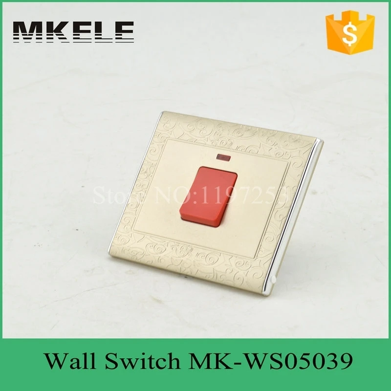 MK-WS05039 free shipping 20A wall mounted touch switch with neon European standard light led indicator | Обустройство дома