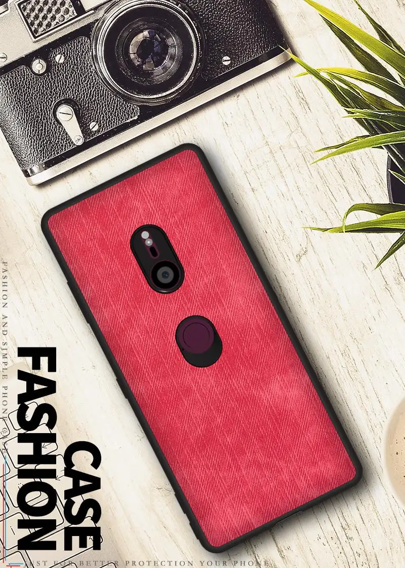 style 03 Для sony Xperia XZ3 чехол Роскошный мягкий силиконовый край+ твердая ткань текстура защитный чехол на заднюю панель для sony XZ3 полный Чехол - Цвет: style 03