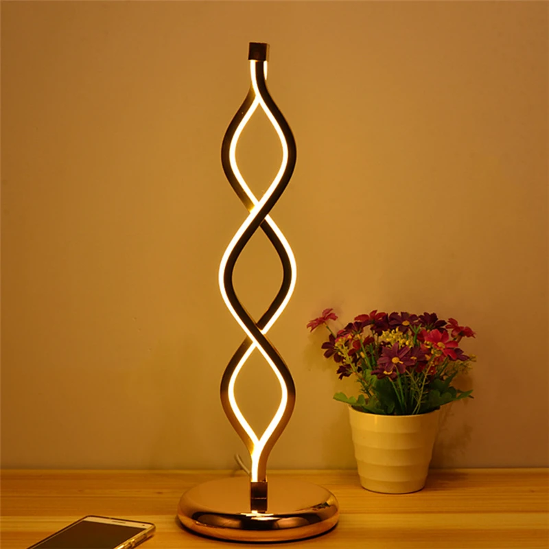 Креативная Минималистичная художественная Настольная лампа с линиями ночник