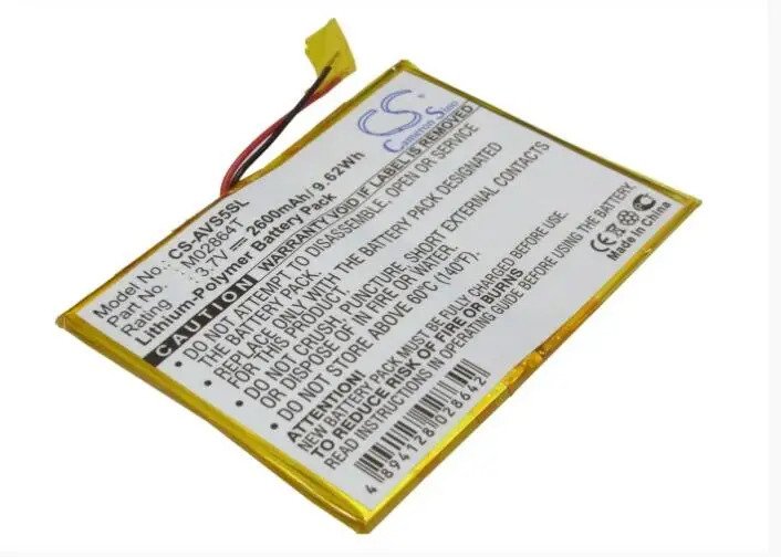 Аккумулятор Cameron Sino 2600 мАч для ARCHOS 5 60 Гб M02864T MP3 MP4 PMP литий-полимерный аккумулятор 96