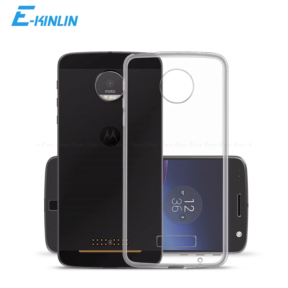 Прозрачный мягкий силиконовый чехол накладка для Motorola Moto E7 E7i E6s E6 E5 Plus Z3 Play Power