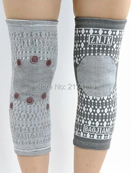 Магнитная терапия эластичный коленный суппорт рукава обертывания турмалиновая
