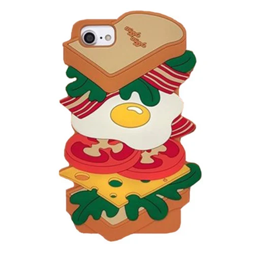 3D милый чехол для iPhone XS Max, мягкий силиконовый чехол для iPhone X, 8, 7, 6, 6s Plus, задняя крышка, 8Plus - Цвет: Hamburger